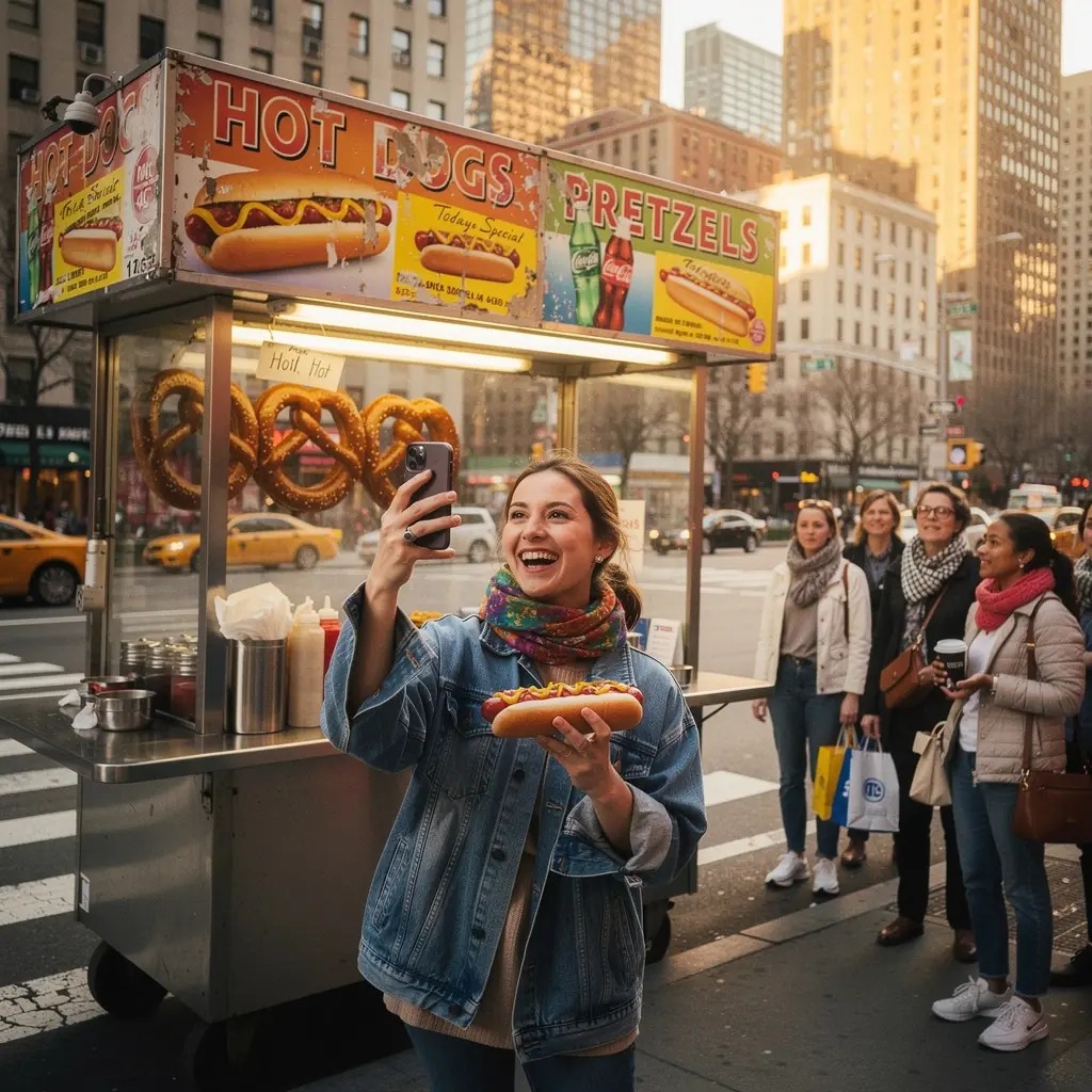 Группа друзей, наслаждающихся едой на пикнике в парке с живописным видом.