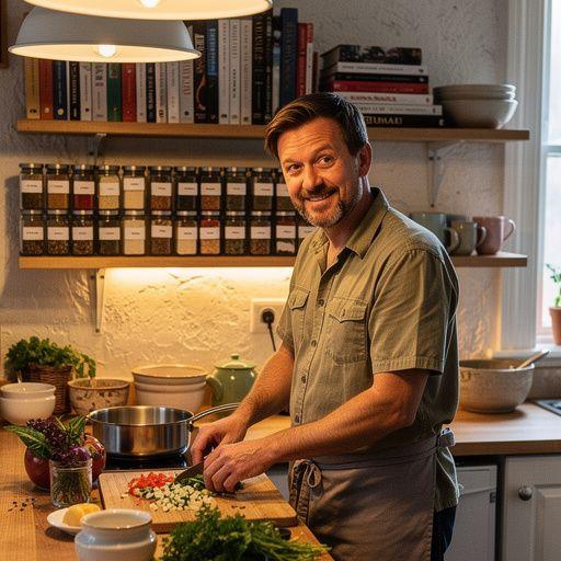 Вид на красочные блюда местной кухни в ресторане Нью-Йорка